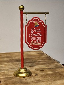 PLACA DE METAL BEM VINDO 37CM