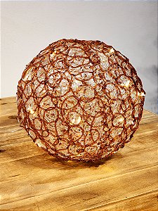BOLA EM ACRÍLICO COM STROBO WARM 30CM