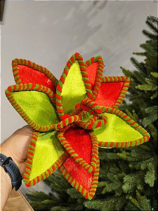 FLOR BICO DE PAPAGAIO VERMELHO E VERDE 28CM
