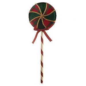 PENDENTE DECORATIVO PIRULITO VERMELHO E VERDE 59CM