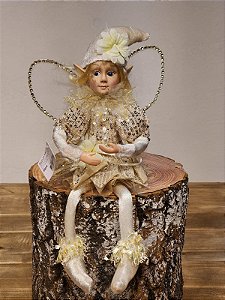 BONECA FADA CHAMPANHE 35CM