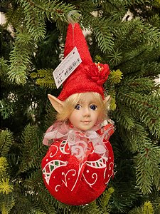 BOLA FADA VERMELHO 12,5CM