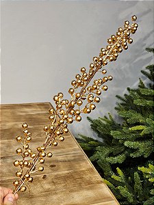 GALHO DECORATIVO BERRY DOURADO 1M