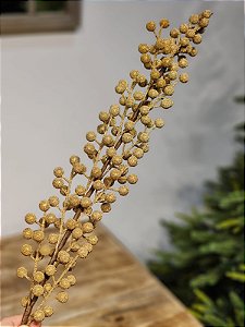 GALHO DECORATIVO BERRY DOURADO MATTE 1 METRO