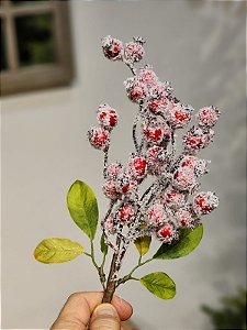 GALHO DECORATIVO BERRY NEVADO 33,3CM