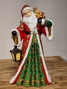 PAPAI NOEL NOITE DE NATAL EM RESINA 46,5CM - PRÉ VENDA 2025
