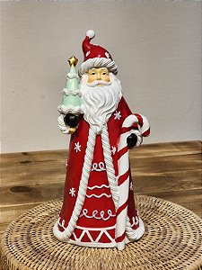 PAPAI NOEL EM RESINA CANDY CANNE 26CM