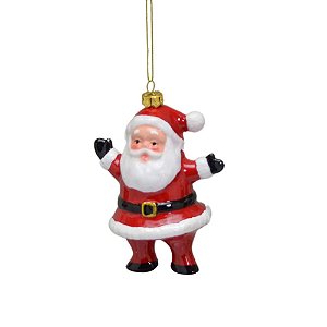 PENDENTE ORNAMENTO PAPAI NOEL VERMELHO 12CM