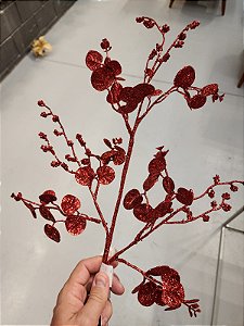 GALHO DECORATIVO VERMELHO 78CM