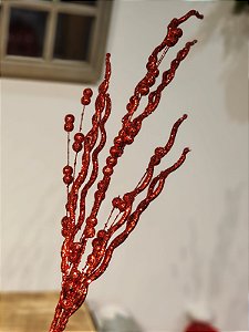 GALHO DECORATIVO VERMELHO 86CM