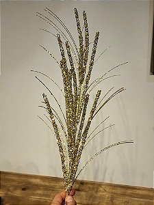 GALHO DECORATIVO DOURADO 89CM
