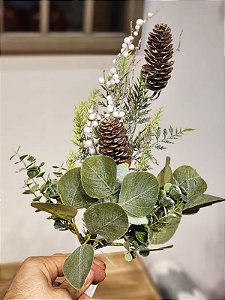 GALHO DECORATIVO PERMANENTE BERRY BRANCO