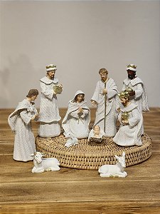 PRESÉPIO EM RESINA NATURAL 10 PÇS