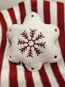 ALMOFADA NATALINA FLOCO DE NEVE 46X41CM