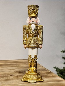 SOLDADO QUEBRA NOZES DOURADO SUPER LUXO 33CM