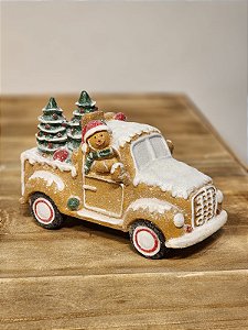 CAMINHONETE EM RESINA COOKIE GINGERBREAD 14CM