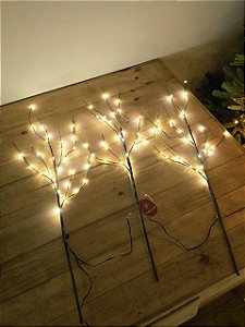 GALHO 90 LEDS WARM COM 3 UNIDS DE 80CM MARROM BIVOLT