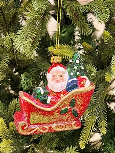 PENDENTE ORNAMENTO NOEL NO TRENO 10,5CM