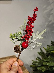 GALHO BERRY PICK VERMELHO 30CM