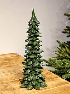 ÁRVORE TOPIARA EM RESINA VERDE 37CM