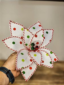 FLOR BICO DE PAPAGAIO POA VERMELHO E VERDE 30CM