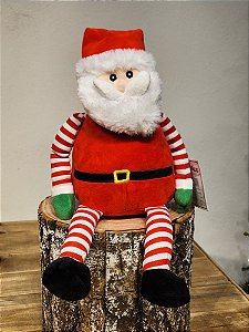 BONECO PAPAI NOEL NATALINO VERMELHO E BRANCO 43CM