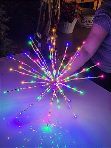 PISCA AEREO 120 LEDS COLORIDO 30CM BIVOLT