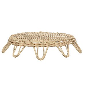 CESTO DECORATIVO REDONDO BEGE 34CM - PRÉ VENDA 2025