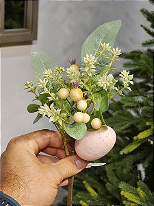 GALHO COM OVO ROSA 29CM