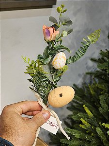 GALHO COM OVINHOS LARANJA 30CM