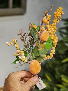 GALHO COM OVINHOS LARANJA 35CM