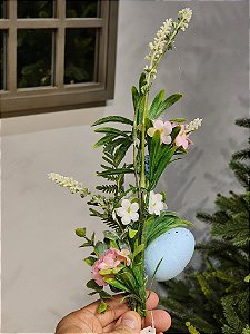 GALHO COM OVINHOS AZUL 40CM