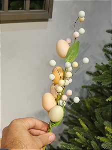 GALHO COM OVINHOS COLORIDO 47CM