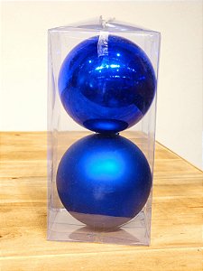 BOLA TRADICIONAL AZUL ROYAL  12CM KIT COM 2 UNIDS