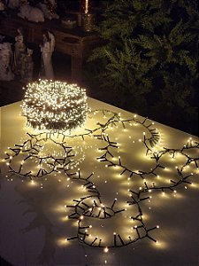 PISCA FESTÃO STROBO 2500 LEDS 50 METROS WARM BIVOLT