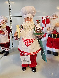 PAPAI NOEL COLECIONÁVEL COZINHEIRO 28CM - PRÉ VENDA 2025