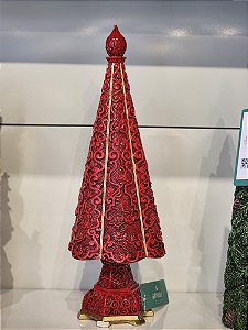 ÁRVORE LUXURY VERMELHA EM RESINA 44CM - PRÉ VENDA 2025