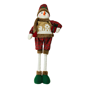 BONECO DE NEVE AJUSTÁVEL MENINO 73CM - PRÉ VENDA 2025
