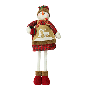 BONECO DE NEVE AJUSTÁVEL MENINA 73CM - PRÉ VENDA 2025