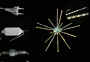 PISCA ESTRELA SPUTINIK 61CM BRANCO QUENTE BIVOLT USO INTERNO E EXTERNO  - PRÉ VENDA 2025