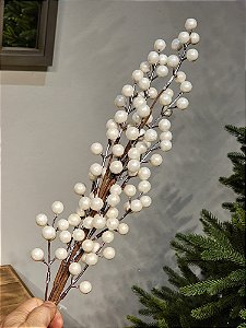 GALHO ARAMADO BERRY BRANCO 75CM