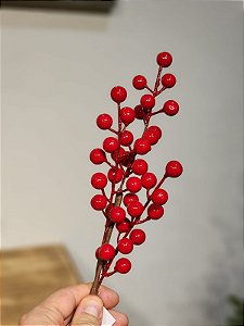 GALHO ARAMADO BERRY VERMELHO 38CM