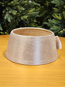 SAIA RÍGIDA PARA ÁRVORE DE NATAL TECIDO OURO 30CM