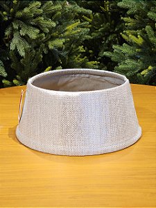 SAIA RÍGIDA PARA ÁRVORE DE NATAL TECIDO PRATA 30CM