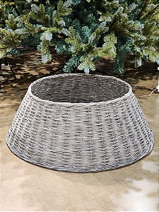 SAIA RÍGIDA PARA ÁRVORE DE NATAL TRANÇADA CINZA 70CM
