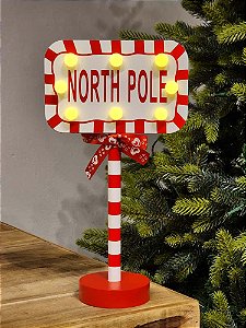 PLACA POLO NORTH COM LED 29CM