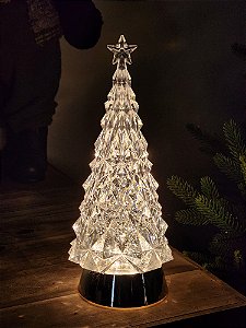 ÁRVORE DE ACRÍLICO TRANSLÚCIDA COM LED 29CM