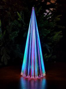 ÁRVORE EM ACRÍLICO IRIDESCENTE COM LED 35CM