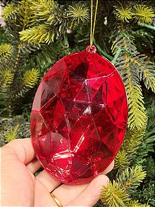 PENDENTE ORNAMENTO JOIA VERMELHA 13,5CM