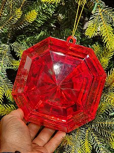 PENDENTE ORNAMENTO JOIA VERMELHA 16,5CM